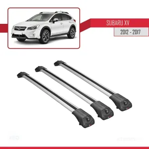 Subaru XV 2012-2017 Arası ile uyumlu ACE-1 Ara Atkı Tavan Barı GRİ 3 ADET BAR thumb 3