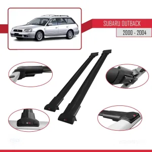 Subaru Outback 2000-2004 Arası ile uyumlu FLY Model Ara Atkı Tavan Barı SİYAH thumb 5