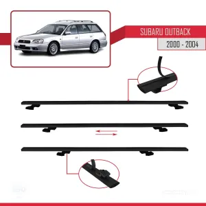 Subaru Outback 2000-2004 Arası ile uyumlu Basic Model Ara Atkı Tavan Barı SİYAH 3 ADET thumb 5