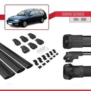 Subaru Outback 1994-1999 Arası ile uyumlu ACE-1 Ara Atkı Tavan Barı SİYAH 3 ADET BAR thumb 5