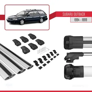 Subaru Outback 1994-1999 Arası ile uyumlu ACE-1 Ara Atkı Tavan Barı GRİ 3 ADET BAR thumb 5