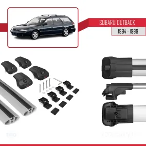 Subaru Outback 1994-1999 Arası ile uyumlu ACE-1 Ara Atkı Tavan Barı GRİ thumb 5