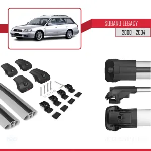 Subaru Legacy 2000-2004 Arası ile uyumlu ACE-1 Ara Atkı Tavan Barı GRİ thumb 5