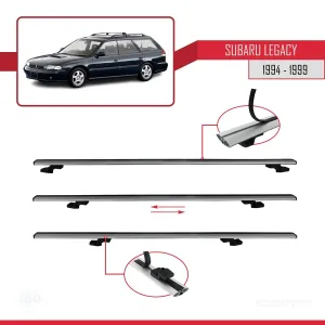 Subaru Legacy 1994-1999 Arası ile uyumlu Basic Model Ara Atkı Tavan Barı GRİ 3 ADET thumb 5
