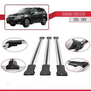 Subaru Forester 2013-2018 Arası ile Uyumlu FLY Model Ara Atkı Tavan Barı GRİ 3 ADET BAR thumb 5