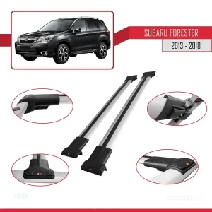Subaru Forester 2013-2018 Arası ile uyumlu FLY Model Ara Atkı Tavan Barı GRİ thumb 5