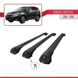 Subaru Forester 2013-2018 Arası ile uyumlu ACE-1 Ara Atkı Tavan Barı SİYAH 3 ADET BAR thumb 4