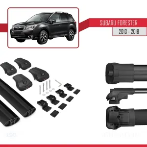 Subaru Forester 2013-2018 Arası ile uyumlu ACE-1 Ara Atkı Tavan Barı SİYAH thumb 5