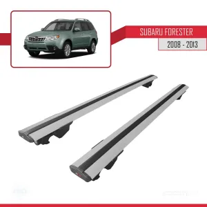 Subaru Forester 2008-2013 Arası ile uyumlu HOOK Model Anahtar Kilitli Ara Atkı Tavan Barı GRİ thumb 4