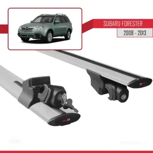 Subaru Forester 2008-2013 Arası ile uyumlu HOOK Model Anahtar Kilitli Ara Atkı Tavan Barı GRİ thumb 5