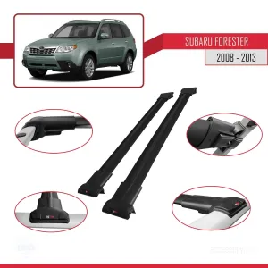 Subaru Forester 2008-2013 Arası ile uyumlu FLY Model Ara Atkı Tavan Barı SİYAH thumb 5