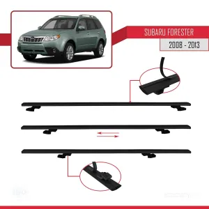 Subaru Forester 2008-2013 Arası ile uyumlu Basic Model Ara Atkı Tavan Barı SİYAH 3 ADET thumb 5