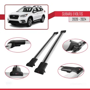 Subaru Evoltis 2020 ve Sonrası ile Uyumlu FLY Model Ara Atkı Tavan Barı GRİ thumb 5