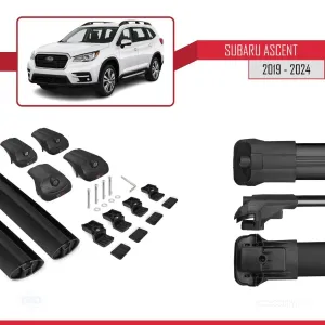 Subaru Ascent 2019 ve Sonrası ile uyumlu ACE-1 Ara Atkı Tavan Barı SİYAH thumb 5