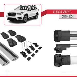 Subaru Ascent 2019 ve Sonrası ile uyumlu ACE-1 Ara Atkı Tavan Barı GRİ thumb 5