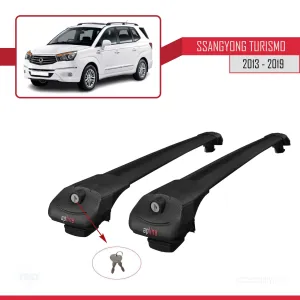 Ssangyong Turismo 2013-2019 Arası ile uyumlu ACE-1 Ara Atkı Tavan Barı SİYAH thumb 4