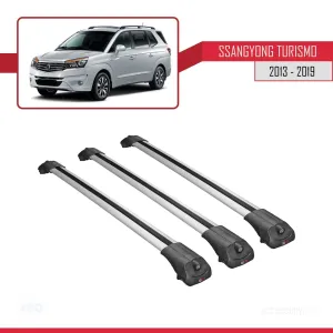 Ssangyong Turismo 2013-2019 Arası ile uyumlu ACE-1 Ara Atkı Tavan Barı GRİ 3 ADET BAR thumb 3