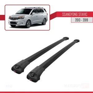 Ssangyong Stavic 2013-2019 Arası ile uyumlu ACE-1 Ara Atkı Tavan Barı SİYAH thumb 3