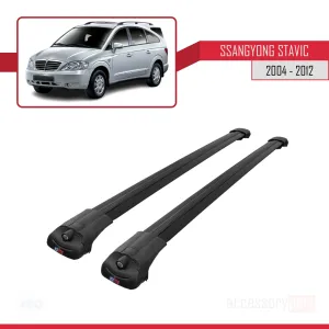 Ssangyong Stavic 2004-2012 Arası ile uyumlu ACE-1 Ara Atkı Tavan Barı SİYAH thumb 3