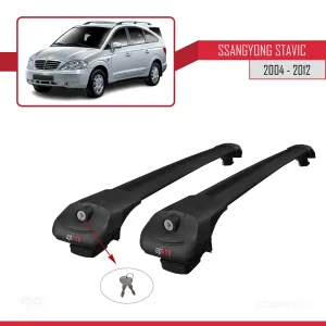 Ssangyong Stavic 2004-2012 Arası ile uyumlu ACE-1 Ara Atkı Tavan Barı SİYAH thumb 4