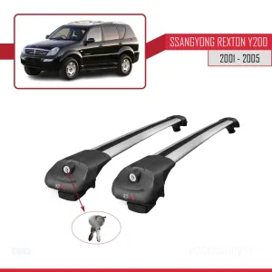 Ssangyong Rexton Y200 2001-2005 Arası ile uyumlu ACE-1 Ara Atkı Tavan Barı GRİ thumb 4