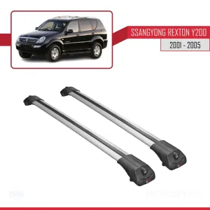 Ssangyong Rexton Y200 2001-2005 Arası ile uyumlu ACE-1 Ara Atkı Tavan Barı GRİ thumb 3