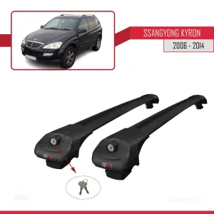 Ssangyong Kyron 2006-2014 Arası ile uyumlu ACE-1 Ara Atkı Tavan Barı SİYAH thumb 4