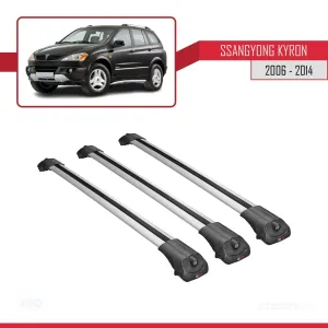 Ssangyong Kyron 2006-2014 Arası ile uyumlu ACE-1 Ara Atkı Tavan Barı GRİ 3 ADET BAR thumb 3