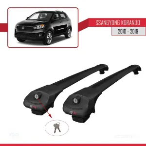 Ssangyong Korando (C) 2010-2019 Arası ile uyumlu ACE-1 Ara Atkı Tavan Barı SİYAH thumb 4