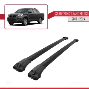 Ssangyong Grand Musso 2018 ve Sonrası ile uyumlu ACE-1 Ara Atkı Tavan Barı SİYAH thumb 3