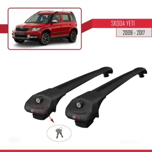 Skoda Yeti 2009-2017 Arası ile uyumlu ACE-1 Ara Atkı Tavan Barı SİYAH thumb 4