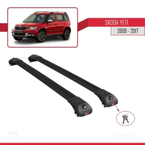 Skoda Yeti 2009-2017 Arası ile uyumlu ACE-1 Ara Atkı Tavan Barı SİYAH thumb 4