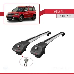Skoda Yeti 2009-2017 Arası ile uyumlu ACE-1 Ara Atkı Tavan Barı GRİ thumb 4