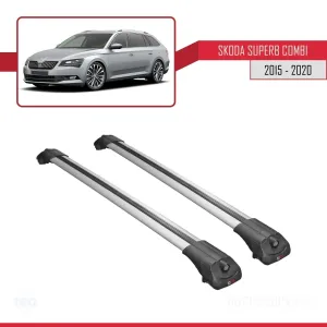 Skoda SuperB SW 2015-2020 Arası ile uyumlu ACE-1 Ara Atkı Tavan Barı GRİ thumb 3
