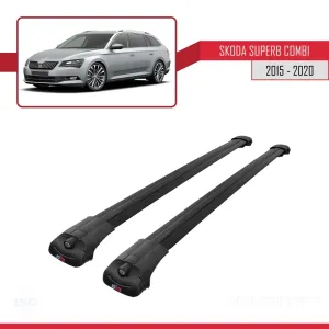 Skoda SuperB COMBI 2015-2020 Arası ile uyumlu ACE-1 Ara Atkı Tavan Barı SİYAH thumb 3