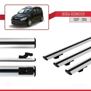 Skoda Roomster 2007-2015 Arası ile uyumlu Basic Model Ara Atkı Tavan Barı GRİ 3 ADET thumb 3