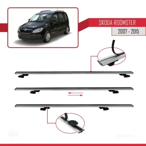 Skoda Roomster 2007-2015 Arası ile uyumlu Basic Model Ara Atkı Tavan Barı GRİ 3 ADET thumb 5