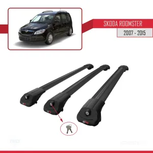 Skoda Roomster 2007-2015 Arası ile uyumlu ACE-1 Ara Atkı Tavan Barı SİYAH 3 ADET BAR thumb 4
