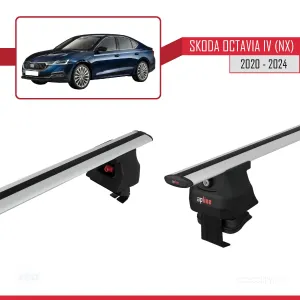 Skoda Octavia IV (NX) 2020 ve Sonrası ile uyumlu ACE-4 Ara Atkı Tavan Barı GRİ thumb 4