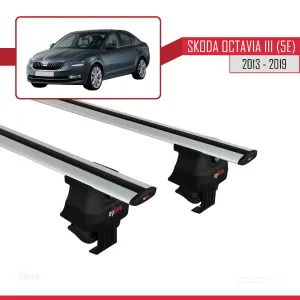 Skoda Octavia III (5E) 2013-2019 Arası ile uyumlu ACE-4 Ara Atkı Tavan Barı GRİ thumb 2