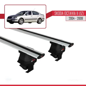 Skoda Octavia II (1Z) 2004-2008 Arası ile uyumlu ACE-4 Ara Atkı Tavan Barı GRİ thumb 4