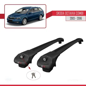 Skoda Octavia COMBİ 2013-2016 Arası ile uyumlu ACE-1 Ara Atkı Tavan Barı SİYAH thumb 4