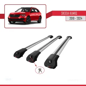 Skoda Kamiq 2019 ve Sonrası  ile uyumlu ACE-1 Ara Atkı Tavan Barı GRİ 3 ADET BAR thumb 4