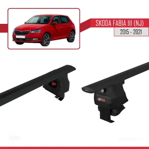 Skoda Fabia III (NJ) 2015-2021 Arası ile uyumlu ACE-4 Ara Atkı Tavan Barı SİYAH thumb 5