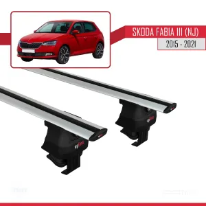 Skoda Fabia III (NJ) 2015-2021 Arası ile uyumlu ACE-4 Ara Atkı Tavan Barı GRİ thumb 2