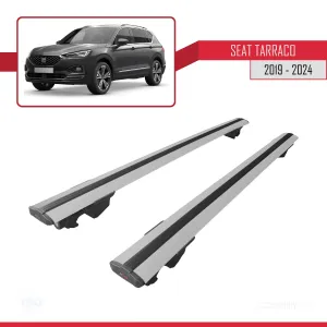Seat Tarraco 2019 ve Sonrası ile uyumlu HOOK Model Anahtar Kilitli Ara Atkı Tavan Barı GRİ thumb 4