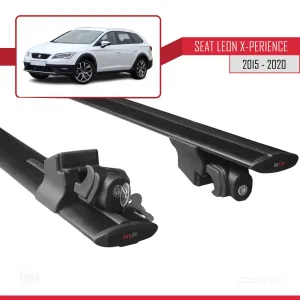 Seat Leon X-Perience 2015-2020 Arası ile uyumlu HOOK Model Anahtar Kilitli Ara Atkı Tavan Barı SİYAH thumb 5