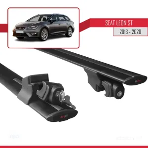 Seat Leon ST 2013-2020 Arası ile uyumlu HOOK Model Anahtar Kilitli Ara Atkı Tavan Barı SİYAH thumb 5