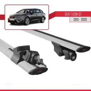 Seat Leon ST 2013-2020 Arası ile uyumlu HOOK Model Anahtar Kilitli Ara Atkı Tavan Barı GRİ thumb 5
