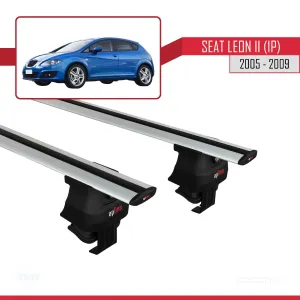 Seat Leon II (1P) 2005-2009 Arası ile uyumlu ACE-4 Ara Atkı Tavan Barı GRİ thumb 2
